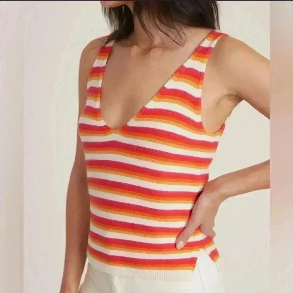 Marine Layer Multicolor Striped Tank Top